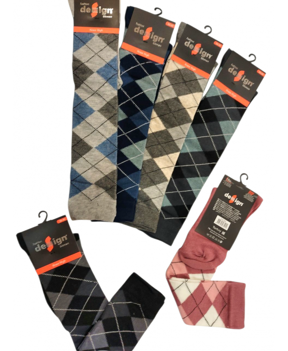 3/4 чорапи тъмен ромб Design